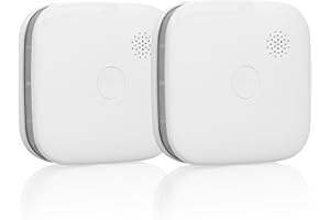 Smartwares Détecteurs de Fumée interconnectables - Lot de 2 - Jumelez jusqu'à 24 détecteurs Entre eux - Pile 5 Ans - Capteur Optique - Indicateur Lumineux - Bouton de Test/Silencieux - FSM-11652
