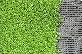 Duradero y cómodo: resistente a la intemperie y a la decoloración, 100% polietileno, superficie de suavidad de seda, parte trasera de goma duradera, gran flexibilidad y desgaste, recuperación bien después del estrés. La apariencia y el rendimiento están cerca o superan el césped natural.