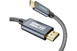 CABNEER Cavo da USB C a HDMI 0,5M, 4K@60Hz da USB a Hdmi con Thunderbolt 3/4, da Hdmi a USB C per iPhone 15 Pro/Pro Max, MacBook Air 2018, Samsung S23, Dell, iMac, HP, Surface Book ecc
