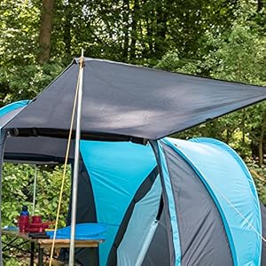 Skandika, Hammerfest, Tenda per Famiglie, 4 Persone, Tenda a Cupola, con 2 cabine di Riposo, Altezza in Piedi 200 cm - immagine 12