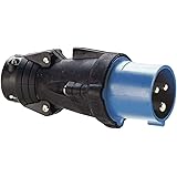 Legrand 052742 Plastique Fiche Mobile Droite Hypra IP44, 32A, 200V à 250V, 2P+T, Gris/Blanc