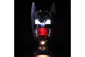 cooldac Licht-Kit Kompatibel mit Lego Kompatibel mit Lego 76182 DC Batman Helm Bauset,USB-Verbindungsbeleuchtungsset, Kompatibel mit Lego 76182 (nur Lichter, Keine Modelle)