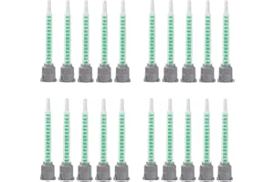 MIPIACE 20 Stück Statikmischer Mischdüse für 2k Kleber, Epoxidharz Kleber Mischdüse Statikmischdüse 1:1 Mischerdüsen für Kunststoffkleber Zweikomponentenkleber 2k Kleber Pistole