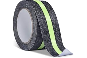 ONTWIE Glow In The Dark Tape, Luminoso luminescente Fotoluminescente/Luminescente Rotoli di Emergenza per Sicurezza Scale Scale/Pareti/Pavimento - Nastro Antiscivolo