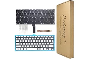 Pardarsey Teclado retroiluminado español español con 80 tornillos PCE compatible para MacBook Air 13 A1369 A1466 Series 2011 2012 2013 2014 2015 con destornillador