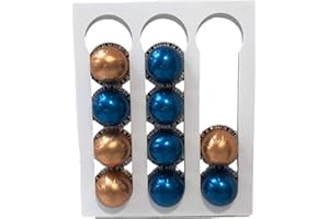 COVERBAGBCN - Dispensador de Cápsulas de café compatible con Vertuo de Metacrilato 12 cápsulas | Soporte Portacápsulas (Blanco)