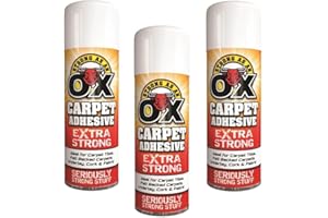 ELITO HOME & GARDEN Carpet Adhesive Glue Spray Leather Foam Card Art Craft Fabric Strong Heavy Duty (Pack Of 3 Can 3038)