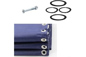 JoyousMall Tela de repuesto para reclinable, fundas de repuesto para reclinables para exteriores, tela de reparación con 4 cuerdas y tornillos para tumbonas y sillas de gravedad, 160 x 43 cm (azul)