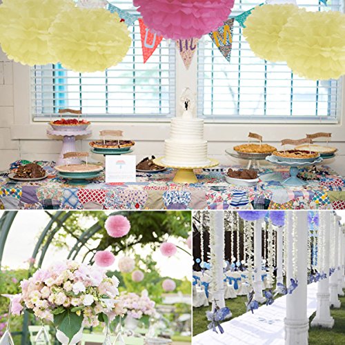 30er Pink Papier PomPom Blumen Kugel 20/25/37cm Hochzeit Garten Wohnung Fest Feier Party Geburtstag Deko - 4