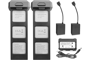 ZYGY Accessories 2PCS 7.4V 2800mah lithium battery with 2 in 1 Charger for HS720 HS720E Folding Brushless Quadcopter