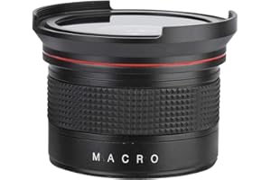 ENTATIAL Wide Angle Converter 58 mm, 58 mm, 0,35 X, Ojo de, Gran Angular, Lente asférica Profesional Ultra Gran Angular para cámara réflex Digital, Color Negro