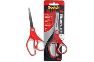 Scotch 3M Scotch Scissors | 6" Multipurpose | Comfort Grip Handle And Stainless Steel Blades | Paper, Photos, Crafts