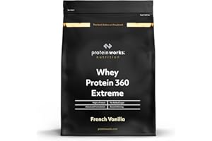 THE PROTEIN WORKS Protein Works - Whey Protein 360 | Premium Whey Shake | Whey Protein Powder Blend | No Added Sugar Protein Shake | 20 Servings | French Vanilla | 600g