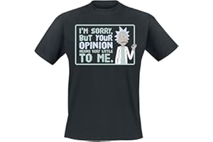 Rick And Morty Your Opinion Uomo T-Shirt Nero Regular