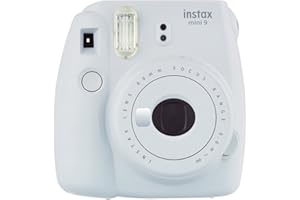 Fujifilm Instax Mini 9 Smoky White Fotocamera Istantanea per Foto Formato 62x46 mm, Bianco