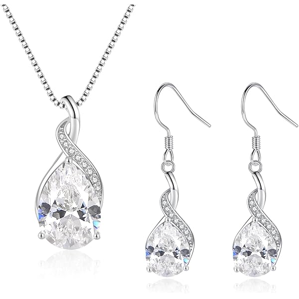 Cangall Zilveren sieradenset voor dames, 925 sterling zilver