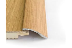 AMBIENCE HARDWOOD FLOORING Self adhesive aluminium door bar threshold light oak laminate adjustable ramp 0.9m