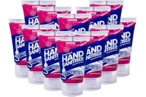 Datesand Group Moisturising Hand Sanitiser Gel + Skin Softener/Hospital Grade > 70% w/w TSDA1 Ethanol Alcohol Kills 99.99% Germs and Viruses 12 X 50ml Squeezy Tubes