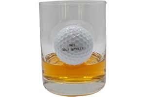 solo-pro master your game Rude Funny Golf Gifts for Men, Whiskey Glass with Real Golf Ball Embedded, Unique Birthday Golf Gift Fathers Day
