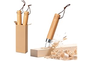 MOBUMEIA 2PCS Strumenti per Intaglio Del Legno, Coltello Scalpelli per Legno, Raschettino per bambini con lama rotonda, Coltello da Intaglio per Principianti e Scultori Professionisti