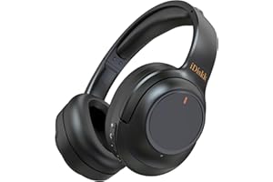iDiskk E11A Hybrid-Bluetooth-Kopfhörer mit aktiver Geräuschunterdrückung (ANC), kabellos, Bluetooth 5.3, Hi-Res-Audio, tiefer Bass, Bequeme Passform, kabellose ANC-Kopfhörer (schwarz)