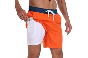 Bsrpolry Men's Swimming Trunks Men's Swimming Shorts Quick-Drying surf Shorts Beach Shorts Striped Pants Gradient Waterproof Pants Summer Board Shorts with Pockets