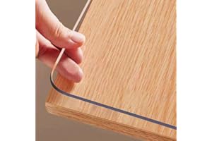 OSTEPDECOR Clear Table Protector 40 x 40 cm, Thick Plastic Table Cover, Table Protector for Dining Room Tables, Waterproof PVC Transparent Tabletop Protector for Kitchen, Dresser and Writing Desk