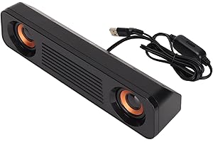 KIMISS Sound Bar for TV, Soundbar Speakers, Sound Bar, Wired Speaker Hifi Portable Desktop Long Speaker for TV Computer LaptopTablet Mobile phone PC (USB Powered 3.5mm Plug)