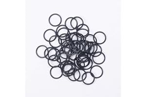 Othmro 50Pcs O-Rings, Nitrile Rubber Washers Seal Ring with 20mm OD, 16mm ID, 2mm Width, Black O Ring Kit for Plumbing