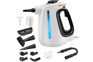 Handheld Multi-Surface Steam Cleaner, Portable Steamer for Cleaning with 11-Pc Accessories & Safety Lock – Dirty-Free, 550ML Large Capacity Steamer for Floors, Upholstery, Cars, and Home Use