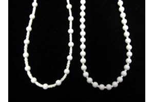 Sew-select Continuous Looped Beaded Roller Blind Chain - Endless Loop Bead Control Cords, Length: 100mm, Chain Type: 2mm Gap