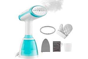 Cornesty Défroisseur Vapeur Fer à repasser 1500W Portable Défroisseur à Main Vapeur à Vêtements avec Réservoir d'Eau Amovible de 280ml, Plaque vapeur métallique Pour Maison, Bureau, Voyage (Blanc)
