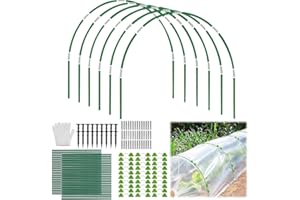 Vmxlso 50 PCS Arceau pour Serre Tunnel, Arceaux Serre De Jardin, Arceau Jardin, Tunnel Jardin Potager, Tunnel De Jardin, Fibre De Verre Arceaux pour Serre Tunnel pour La Protection Des Plantes