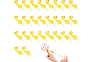 WOHN&LEBE Schleuder Huhn 26 stück Schleuderhuhn Fliegende Hühnerschleuder Flying Chicken Slingshot Gummihuhn Steinschleuder Kinder Dehnbare Büro Gadgets Lustig Spielzeug Strecken Fliegende Hühner Katapult Huhn