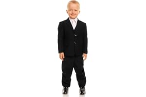 CINDA CLOTHING Cinda Black 5 Piece Boy Suits Wedding Suit Page Boy Party Prom