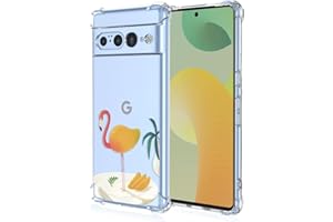 Topme Coque pour Google Pixel 7 Pro (6.7" inches), Étui de Téléphone Portable en Silicone TPU Souple avec Motif Peint Transparent - Flamant Rose 1