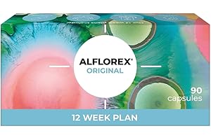 PRECISIONBIOTICS Alflorex Original 12 Week Plan - Daily Gut Health Probiotics Supplement with Unique Bifidobacterium Longum Bacteria Strain 35624 - Bacterial Cultures - 90 Capsules