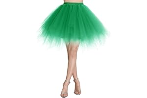Wedtrend Jupe Courte Tutu Danse en Tulle Style Rétro Carnaval Halloween Noël Multicolore