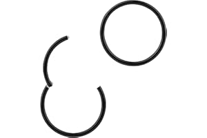 365 Sleepers Impianto in titanio di grado 20G 18G 16G 14G 12G 10G 8G Segmento Setto Naso Anello per labbro Cerchio Trago Elica Orecchino 6mm - 20mm Gioielli per piercing