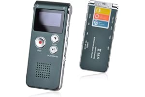 Rigwig Digital Voice Recorder 3072kbps HD Voice Activated Recorder with Playback, 7-Levels Intelligent Noise Reduction Dictaphone Voice Recorder 30H Battery Time Audio Recorder (8GB） (Sea Green)