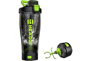 HeaDot Elektrische Protein-Shaker-Flasche, Shaker-Becher für Protein-Shakes und Mahlzeitenersatz-Shakes, 680 ml, wiederaufladbare Typ-C-Mixer-Flaschen, hergestellt aus Tritan, BPA-frei