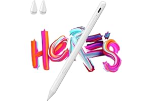 Sanfant iPad Stift für iPad 2018-2021 mit Tastenschalter, Stylus,Palm Rejection, Neigung & Magnetisch iPad Pencil Kompatibel mit iPad Pro 11”/12.9”, iPad 6/7/8/9. Gen, Air 3/4, Mini 5/6. Gen (Weiß)