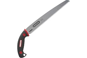 Oregon Sega a Mano Dritta con Lama Curva in Acciaio Giapponese ad Alto Tenore di Carbonio, Resistente alla Ruggine, Include Fodera di Sicurezza, Adatta a Potatura e Taglio,12 pollici