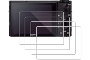 (4 Stück) OOTSR Schutzfolie kompatibel für Sony RX100III RX100IV RX100VI RX100V RX100II RX100 Panzerglas Displayschutzfolie [Blasenfrei] [Einfache Installation] [Hohe Definition]