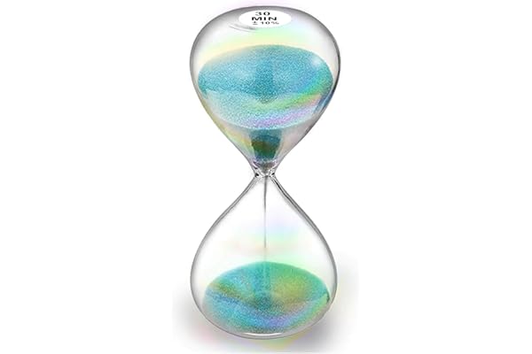 SuLiao Sablier de 30 minutes, turquoise, 30 minutes, grand sablier, horloge d'arène de 30 minutes, pour la maison, le bureau, la décoration du bureau