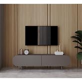 enwood REGULUS MDF 2 KAPAKLI AHŞAP AYAKLI 140 Cm COUNTRY TV &Uuml;NİTESİ Gri 140 x 52