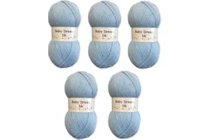 BABYDREAM 5 x 100g Baby Dream DK Baby Wool (5 x 100g Baby Blue)