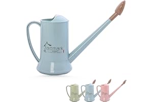 VDYXEW 2L Thick Plastic Watering Can with Long Spout – Lightweight Garden Watering Can for Indoor & Outdoor Plants, Flowers, Balcony –Durable & Leakproof (Blue)