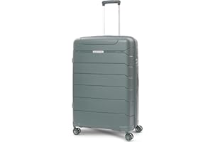 Aerolite Large 28in 100L Premium Lightweight Polypropylene Hard Shell 4 Wheel Spinner Travel Hold Checked Check in Luggage Suitcase (Green)