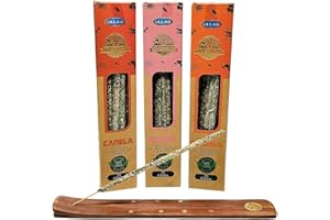 AROMASENSES Confezione da 3 pezzi Incenso Naturale Organico Ullas (Cannella - Mirra - Sandalo)